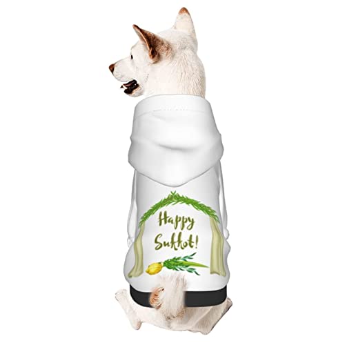 Hund Hoodie, Fröhliche Sukkot-Feiertagsfeier Hundekleidung Warme Pet Kleidung Atmungsaktiver Pet Bekleidung Für Welpen Mittelgroße Hunde Katze L von 550