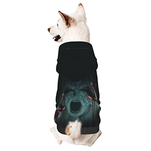 Hund Hoodie, Fröhliches Halloween Haustier Kleidung Warme Hunde Kapuzenpullis Mode Hundebekleidung Für Welpen Mittelgroße Hunde Katze XS von 550