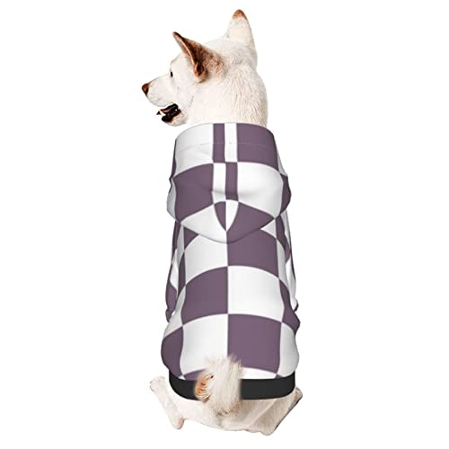 Hund Hoodie, Hellviolett Geometrisch Haustierkleidung Für Hunde Warme Kapuzenpullis Atmungsaktiver Hunde Kapuzenpulli Für Welpen Mittelgroße Hunde Katze M von 550