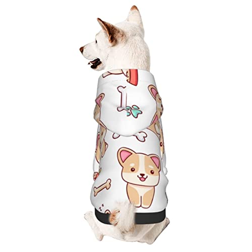 Hund Hoodie, Hund Netter Welpe Hoodie Mode Hunde Kapuzenpullis Atmungsaktiver Pet Kleidung Für Welpen Mittelgroße Hunde Katze XL von 550