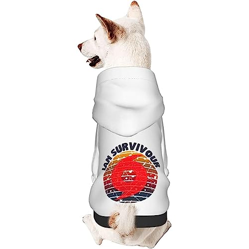 Hund Hoodie, Ich Habe Den Hurrikan Ian Überlebt Hundekleidung Mode Zweibein-Kleidung Atmungsaktiver Haustierkleidung Für Hunde Für Welpen Mittelgroße Hunde Katze XL von 550