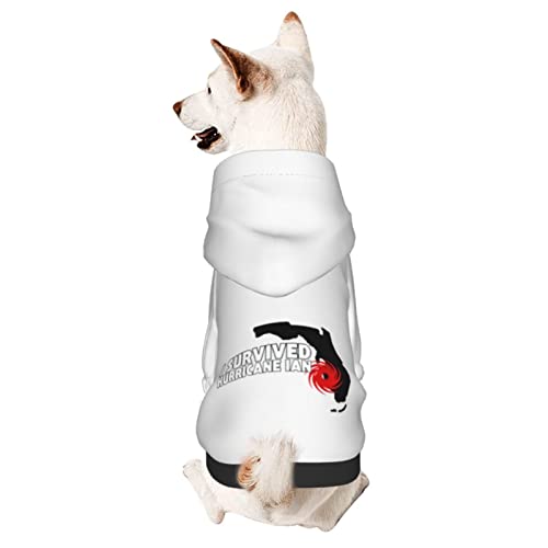 Hund Hoodie, Ich Habe Den Hurrikan Ian Überlebt Zweibein-Kleidung Warme Hunde Kleider Atmungsaktiver Hoodie Für Welpen Mittelgroße Hunde Katze L von 550