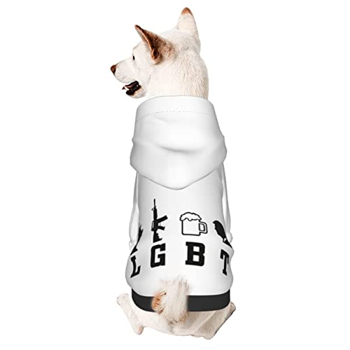 Hund Hoodie, LGBT Freedom G-Uns Biertitten Zweibein-Kleidung Mode Hundekleidung Atmungsaktiver Haustier Kleidung Für Welpen Mittelgroße Hunde Katze L von 550