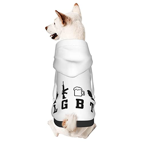 Hund Hoodie, LGBT Freedom G-Uns Biertitten Zweibein-Kleidung Mode Hundekleidung Atmungsaktiver Haustier Kleidung Für Welpen Mittelgroße Hunde Katze XL von 550