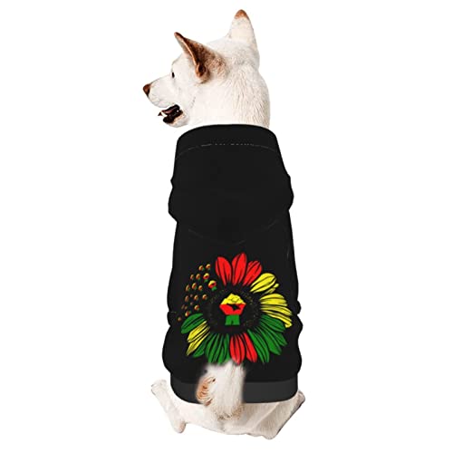 Hund Hoodie, Monat Der Schwarzen Geschichte Hunde Kapuzenpulli Warme Pet Bekleidung Atmungsaktiver Kapuzenpullis Für Welpen Mittelgroße Hunde Katze XS von 550