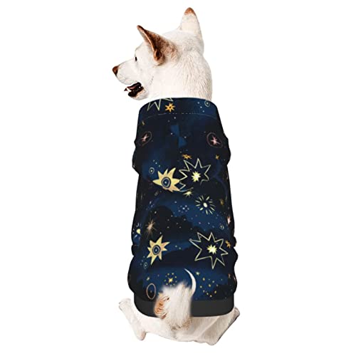 Hund Hoodie, Mond- Und Sternenberg Hoodie Mode Hundemantel Atmungsaktiver Hunde Kapuzenpulli Für Welpen Mittelgroße Hunde Katze S von 550