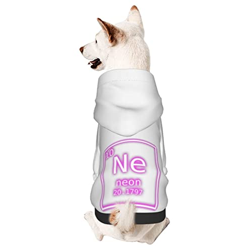 Hund Hoodie, Neon-Muster-Periodensystem Kapuzenpullis Warme Haustier Kleidung Mode Hund Kleidung Für Welpen Mittelgroße Hunde Katze M von 550