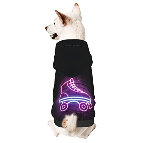 Hund Hoodie, Rollschuh Mit Leuchtreklame Hund Kleidung Warme Hunde Kapuzenpulli Atmungsaktiver Haustier Kleidung Für Welpen Mittelgroße Hunde Katze XS von 550
