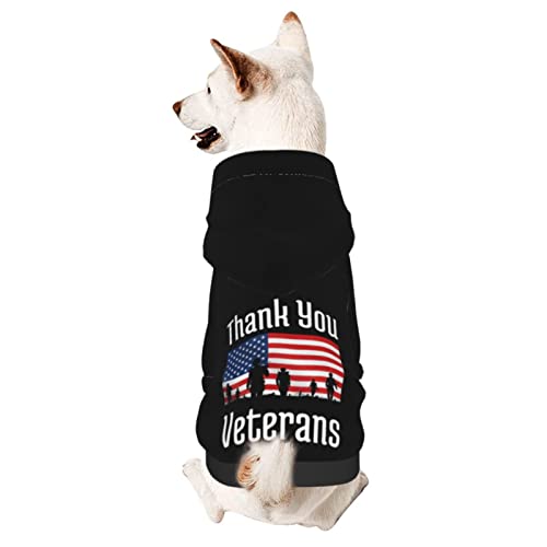 Hund Hoodie, Veteranentag Danke Veteranen Haustier Kleidung Warme Hundekleidung Atmungsaktiver Haustierkleidung Für Hunde Für Welpen Mittelgroße Hunde Katze S von 550