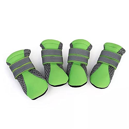 6hftuiiii Hundeschuhe, Regenstiefel, warme Haustierstiefel, bequeme reflektierende Schuhe, Hundepfotenschutz, perfekt für Hunde (Farbe: A, Größe: Mcode) von 6hftuiiii
