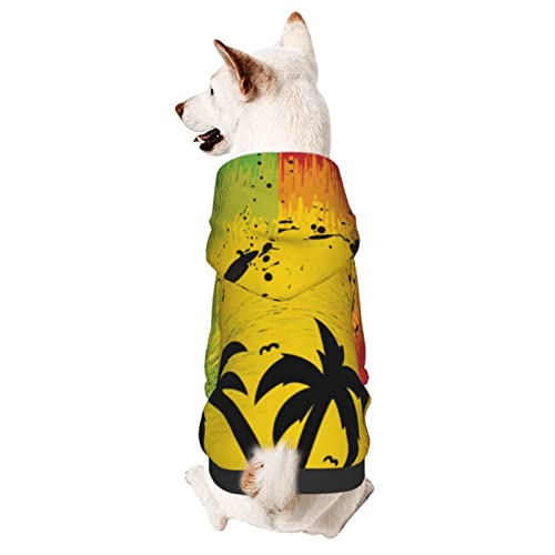 Hund Hoodie Hawaii Rasta Jamaika Kapuzen Hunde Sweatshirt Warme Haustier Pullover Zweibeiniger Hundekleidung, Für Katze, Kleiner Hund, XS Hund Hoodie Hawaii Rasta Jamaika Kapuzen Hunde Sweatshirt Warme Haustier Pullover Zweibeiniger Hundekleidung, Für Katze, Kleiner Hund, XS von 803
