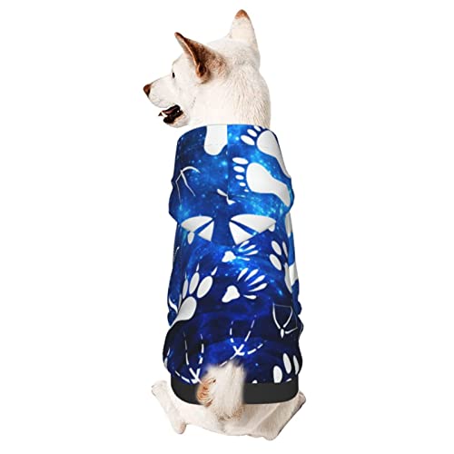 Hund Hoodie Klauengalaxie Fußabdruck Hundebekleidung Modischer Hund Kleidung Kapuzenpullis Zubehör Kapuzen Hunde Sweatshirt, Für Katze, Kleiner Hund, XXL Hund Hoodie Klauengalaxie Fußabdruck Hundebekleidung Modischer Hund Kleidung Kapuzenpullis Zubehör Kapuzen Hunde Sweatshirt, Für Katze, Kleiner Hund, XXL von 803