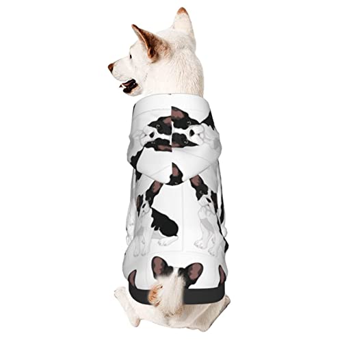 Hund Hoodie Lustige Französische Bulldogge Kapuzen Hunde Sweatshirt Warme Hundebekleidung Sport Hund Kleidung Kapuzenpullis, Für Katze, Kleiner Hund, XXL von 803