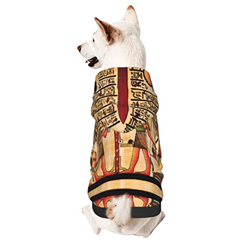 Hunde Kapuzenpullis Antike Ägyptische Retro Hieroglyphe Hund Hoodie Mantel Retro Haustier Hoodies Sport Hundekleidung, Für Katze, Kleiner Hund, XXL von 803
