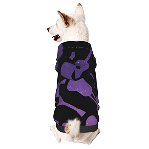 Hunde Kapuzenpullis Lila Galaxie E Gitarren Hundebekleidung Zweibeiniger Haustier Hoodies Modischer Kapuzen Hunde Sweatshirt, Für Kleiner Hund, Katze, XXL von 803