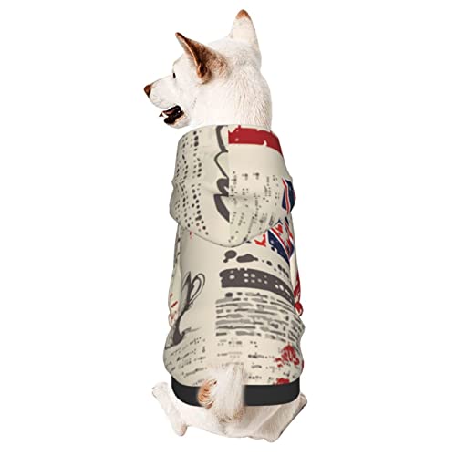 Hunde Kapuzenpullis Zeitung London Retro Hund Kleidung Kapuzenpullis Modischer Hundebekleidung Warme Haustier Hoodies, Für Kleiner Hund, Katze, S Hunde Kapuzenpullis Zeitung London Retro Hund Kleidung Kapuzenpullis Modischer Hundebekleidung Warme Haustier Hoodies, Für Kleiner Hund, Katze, S von 803