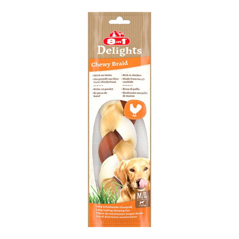 3 + 1 gratis! 4 x 80 g 8in1 Delights Kauzopf - Huhn von 8in1