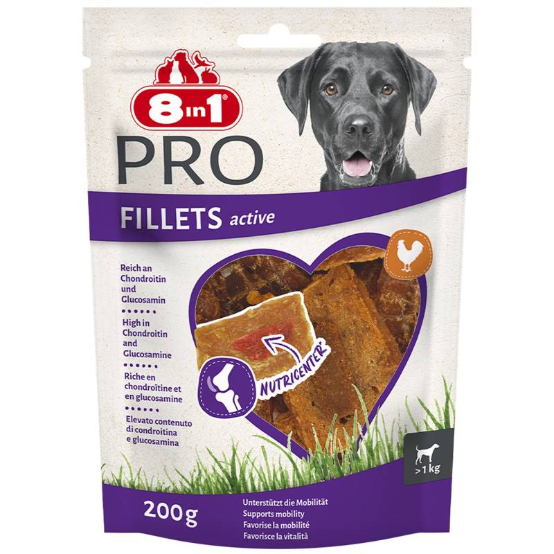 3 + 1 gratis! 4 x 8in1 Fillets Pro Snacks - 4 x 80 g Active 3 + 1 gratis! 4 x 8in1 Fillets Pro Snacks - 4 x 80 g Active von 8in1