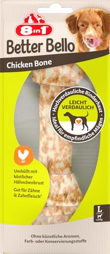 8in1 Better Bello Chicken Bone L - leicht verdaulicher Kauknochen für Hunde mit Huhn, Kauartikel für Hunde mit empfindlichen Magen, 85g Beutel (1 Stück) 8in1 Better Bello Chicken Bone L - leicht verdaulicher Kauknochen für Hunde mit Huhn, Kauartikel für Hunde mit empfindlichen Magen, 85g Beutel (1 Stück) von 8in1
