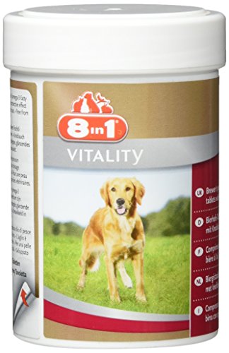 8in1 Bierhefe Tabletten (Nahrungsergänzung, für gesunde Haut und glänzendes Hundefell, reduziert nährstoffmangel-bedingtes Haaren), 1 Dose (260 Tabletten) von 8in1