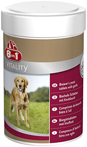 8in1 Bierhefe Tabletten - einzigartige Kombination aus Vitaminen für Hunde, unterstützt die Haut- und Fellpflege, 260 Tabletten von 8in1