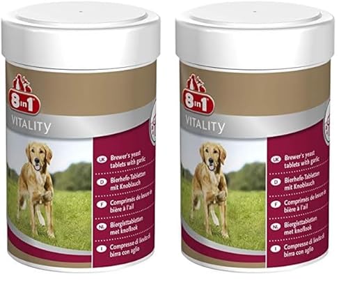 8in1 Bierhefe Tabletten - einzigartige Kombination aus Vitaminen für Hunde, unterstützt die Haut- und Fellpflege, 260 Tabletten (Packung mit 2) von 8in1