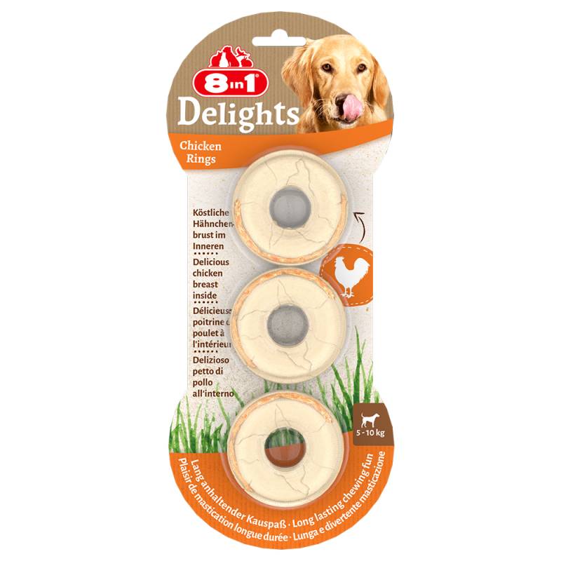 8in1 Delights Kauringe Huhn - 119 g (3 Stück) von 8in1