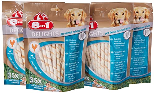 8in1 Delights Twisted Sticks Dental Snack für Hunde, 35-teilig, 5 Stück 8in1 Delights Twisted Sticks Dental Snack für Hunde, 35-teilig, 5 Stück von 8in1