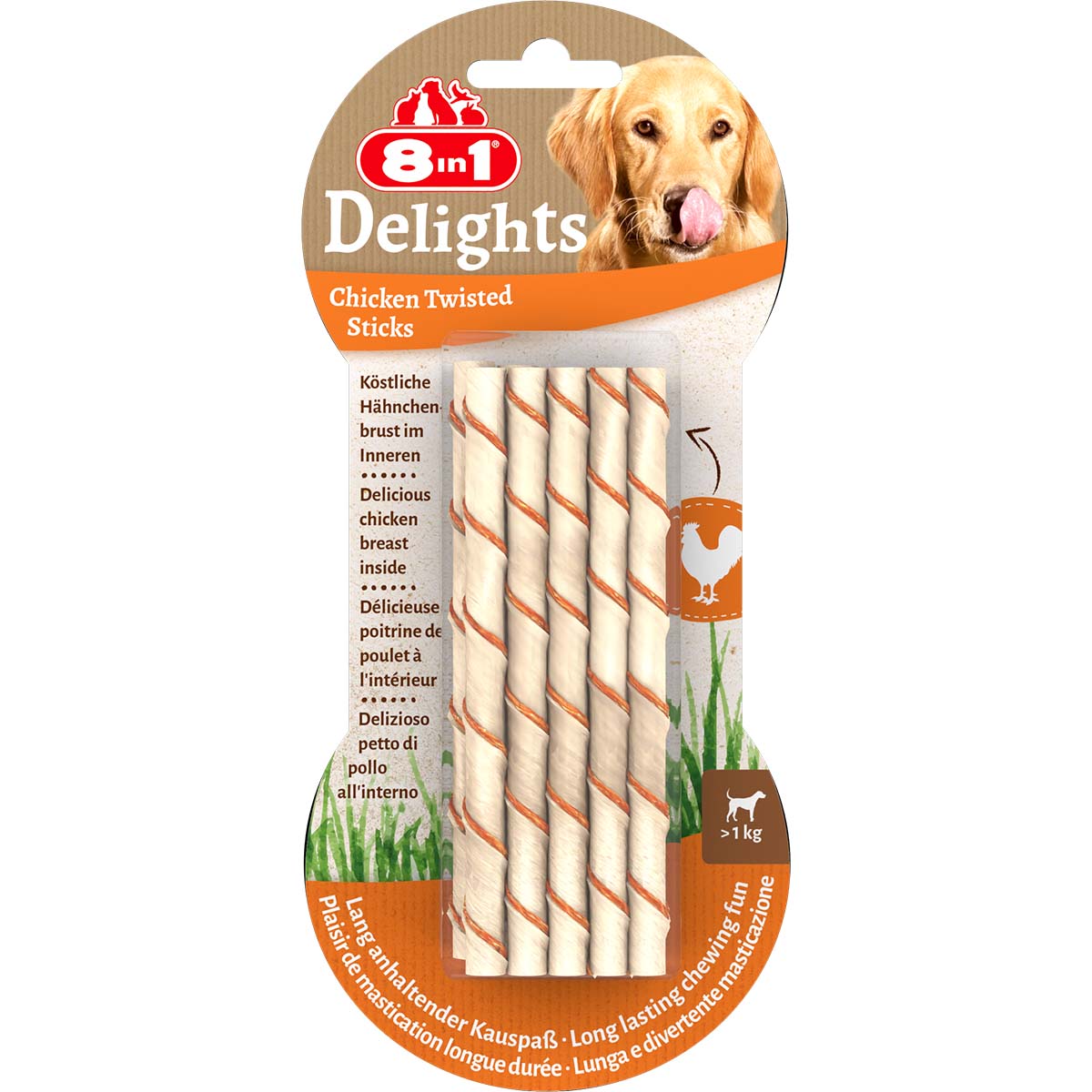 8in1 Hundesnack Delights Chicken Twisted Sticks 10 Stück 8in1 Hundesnack Delights Chicken Twisted Sticks 10 Stück von 8in1