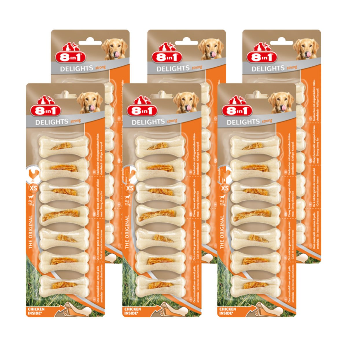 8in1 Hundesnacks Delights Kauknochen Strong XS 6x7 Stück 8in1 Hundesnacks Delights Kauknochen Strong XS 6x7 Stück von 8in1
