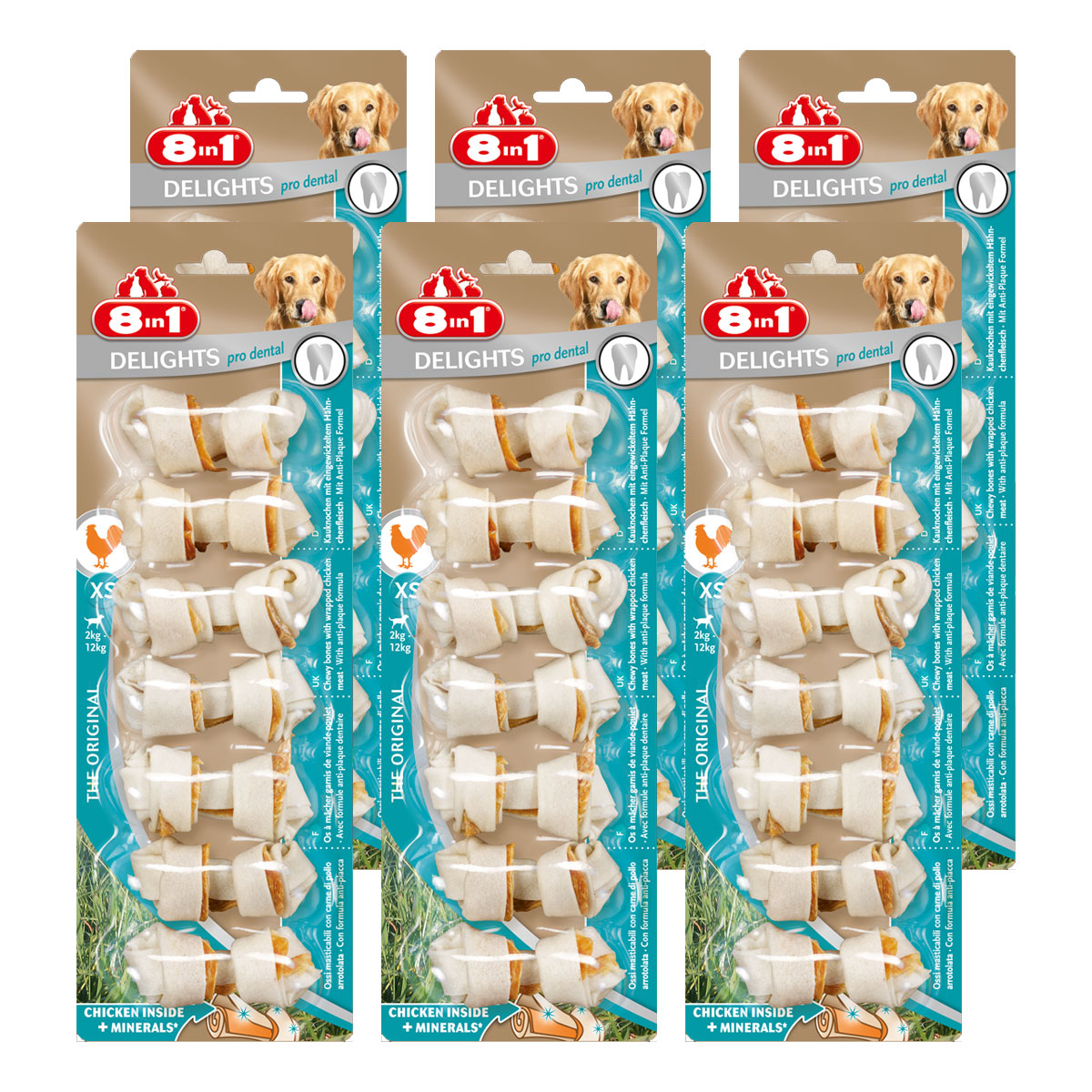 8in1 Hundesnacks Delights pro dental Kauknochen XS 6x7 Stück 8in1 Hundesnacks Delights pro dental Kauknochen XS 6x7 Stück von 8in1