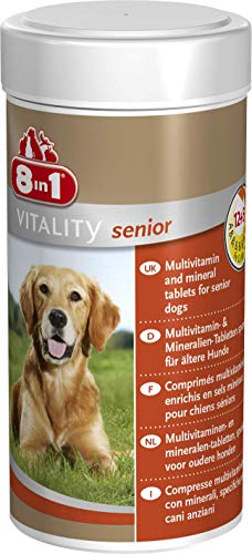 8in1 Multivitamin Tabletten Senior - zur Nahrungsergänzung bei älteren Hunden, 1 Dose (70 Tabletten) von 8in1