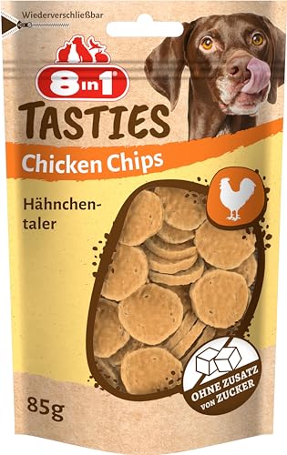 8in1 Tasties Chicken Chips Hähnchentaler - glutenfreie Leckerlis aus köstlicher Hähnchenbrust, 85 g 8in1 Tasties Chicken Chips Hähnchentaler - glutenfreie Leckerlis aus köstlicher Hähnchenbrust, 85 g von 8in1