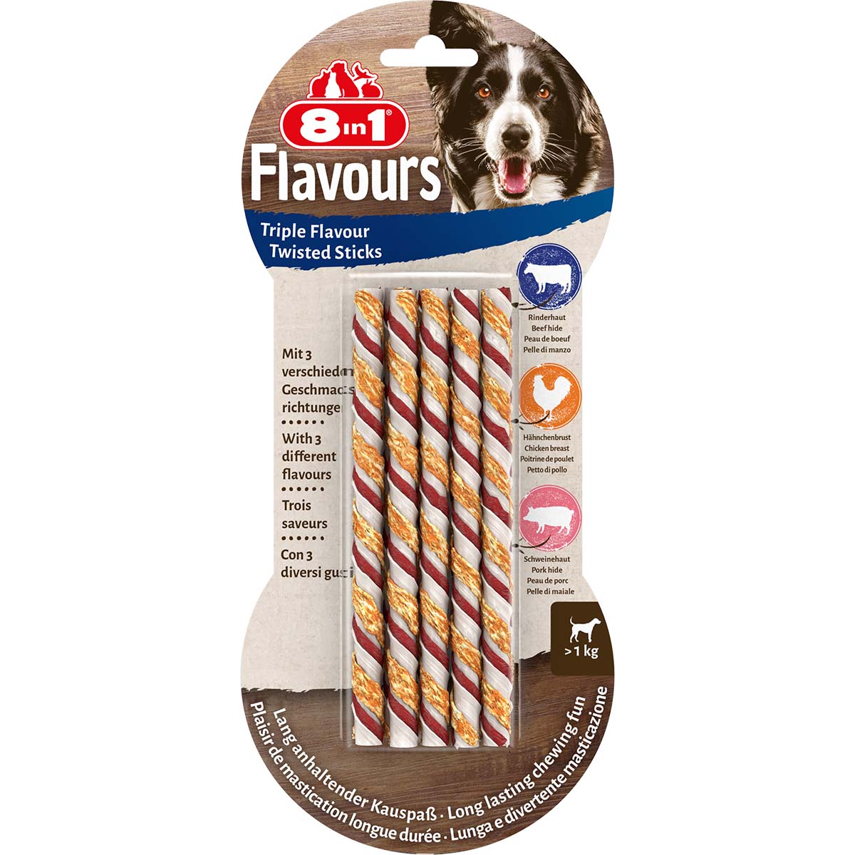 8in1 Triple Flavour Twisted Sticks 3x10 Stück von 8in1