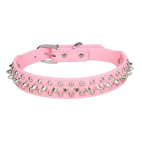 95sCloud-1 Hundehalsband, Halsbänder Welpenhalsbänder Hundehalsband Hundehalsband Verstellbar, Halsband Haustier halsbänder Katzenhalsbänder für Welpen Kleine Hunde (Pink, L) von 95sCloud-1