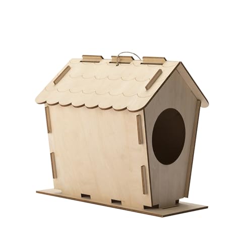 DIY Vogelhaus - Holzvogelhaus Bird Nest Hängender, Vogelfutterhaus Nistkasten Bausatz, Montagekit, Vogelhäuser Außenvogelhaus | Bastelset Vogelhaus für den Garten, Ökologischer Vogelschutz DIY Vogelhaus - Holzvogelhaus Bird Nest Hängender, Vogelfutterhaus Nistkasten Bausatz, Montagekit, Vogelhäuser Außenvogelhaus | Bastelset Vogelhaus für den Garten, Ökologischer Vogelschutz von 95sCloud-1