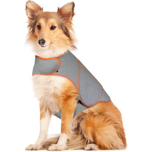 Hundemantel zur Linderung von Angst,Beruhigender Hundemantel, Angstlinderung Verstellbare Angstjacke Hunde-Kapuzenpullover Relieve Nervöser Hund Weste für Feuerwerk Thunder (B, S) von 95sCloud-1