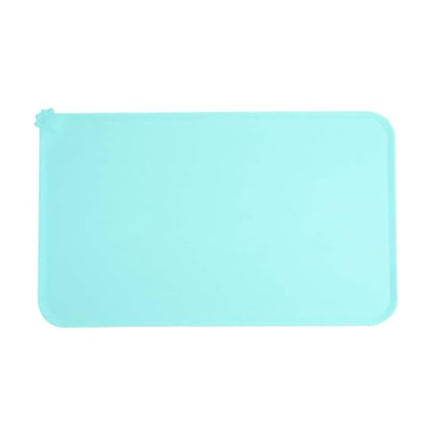 Napfunterlage Hund Katzen, Futtermatte Katzen zur Vermeidung von Verschüttungen und rutschfeste,BPA-Freie Silikonmatte mit Rand Gummi-Hundenapf Unterlage für Futter- und Wassernäpfe (Green, 48x30cm) von 95sCloud-1