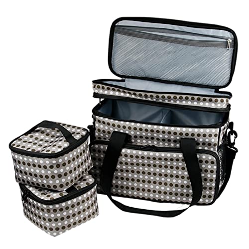 A/A Hunde-Reisetasche für Zubehör, Hundegeschirr, Reisezubehör, Haustier-Reisetasche, Organizer, ideales Hunde-Reiseset mit 2 Futterbehältern für ein Wochenende von A/A