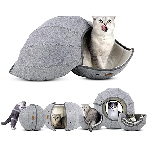 A/A Katzenhöhle Bett | Faltbare Haustierröhren | Katzenzeltrohr Condos, interaktives Katzenspielzeug, faltbare Multifunktionstunnelspielzeug, Haustierbedarf von A/A