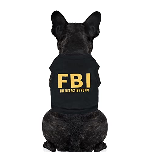 Hunde-T-Shirts für große Hunde, Cooton Hunde-Shirt, The Detective Puppy Dog Shirt, Pet Dog Summer Clothes from Size S to L, Male Dog Clothes A/a von A/A