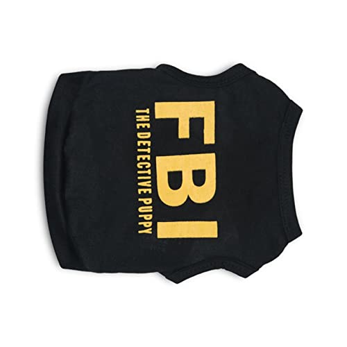 Hunde-T-Shirts für große Hunde | Hunde-T-Shirt mit FBI-Muster, atmungsaktives Haustier-Sommer-T-Shirt mit FBI-Buchstaben, männliche Hunde-T-Shirts Outfits für kleine Hunde, Welpen, Katze, Weste von A/A