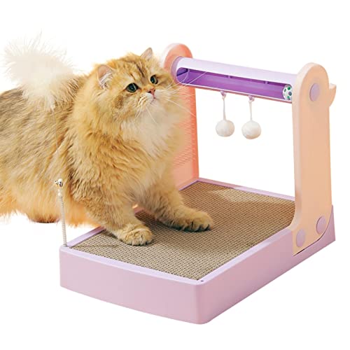 Multifunktionaler Katzenkratzer aus Karton, interaktiver Kratzteppich | Bequeme Kratzmatte für Haustiere, schützt Ihre Möbel, lustiges Kratzspielzeug für Katzen A/a von A/A