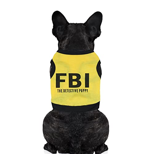 T-Shirt für Hunde | Cooton Hundehemd | Atmungsaktives Haustier Sommer T-Shirt mit FBI-Buchstaben, männliche Hunde T-Shirts Outfits für kleine Hunde, Welpen Katze Weste Kleidung A/a von A/A