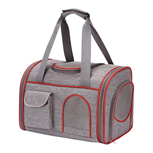 Tragbare Katzentragetasche, Hunderucksack mit waschbarer weicher Polsterung für Komfort, faltbare Katzentrage perfekt zum Wandern und Reisen, Braun & Orange gemischt A/a Tragbare Katzentragetasche, Hunderucksack mit waschbarer weicher Polsterung für Komfort, faltbare Katzentrage perfekt zum Wandern und Reisen, Braun & Orange gemischt A/a von A/A