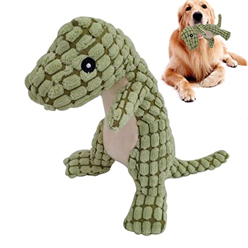 A/R 2 Stück gefüllte Dinosaurier-Hundespielzeuge – interaktives quietschendes Hundespielzeug – Plüsch-Kauspielzeug für aggressive Kauer, niedliche Dinosaurier-Form, Haustierbedarf von A/R
