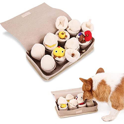 A/R 5 Stück Schnüffelmatte für Hunde | Interaktives Hundespielzeug für Langeweile – Weiches reißfestes Eierspielzeug für natürliche Futtersuche Fähigkeiten, Haustier-Puzzle-Spielzeug für alle Größen von Katzen und Hunden von A/R