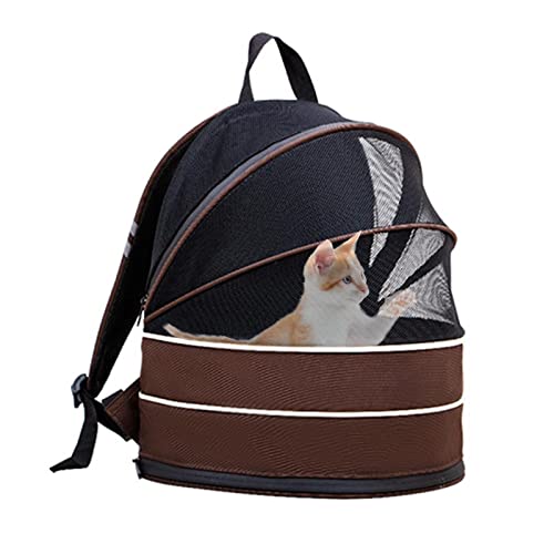 A/R Erweiterbarer Hundetragerucksack, Atmungsaktiver Hunderucksack für den Sommer, Katzentasche für Hunde, Katzen, Kleintiere, atmungsaktives Netzdesign, ideal für den Außenbereich von A/R