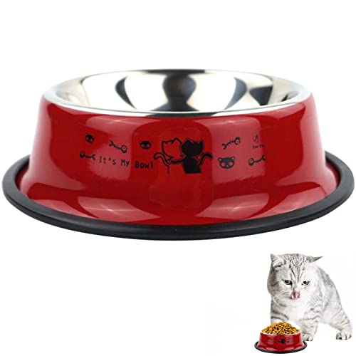 A/R Hundenapf aus Metall | Rutschfester Futternapf für Katzen - 18cm/7.08inch Hunde- und Katzenzubehör für Trockenfutter, Nassfutter, Snacks, Wasser für kleine Haustiere von A/R
