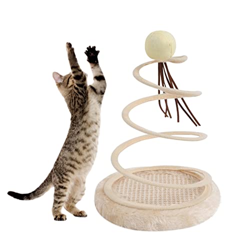 A/R Katze Spiralspielzeug,Interaktives Katzenspielzeug für Hauskatzen | Maus Fischball Kätzchen Katzenspielzeug mit Spiralfeder, kreatives Spiralfederspielzeug für kleine mittelgroße Katzen von A/R